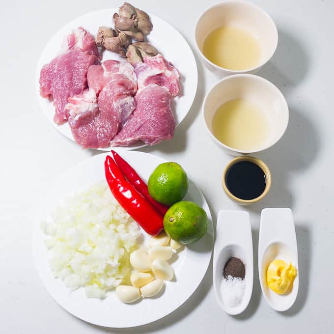 Pork Sisig Ingredients