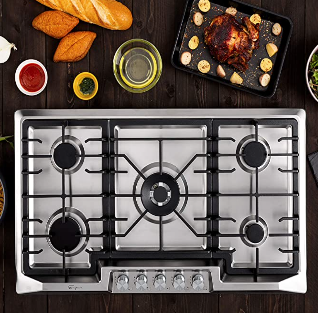 Empava 36 Inch Setofo sa Khase Cooktop 5 Italy Sabaf