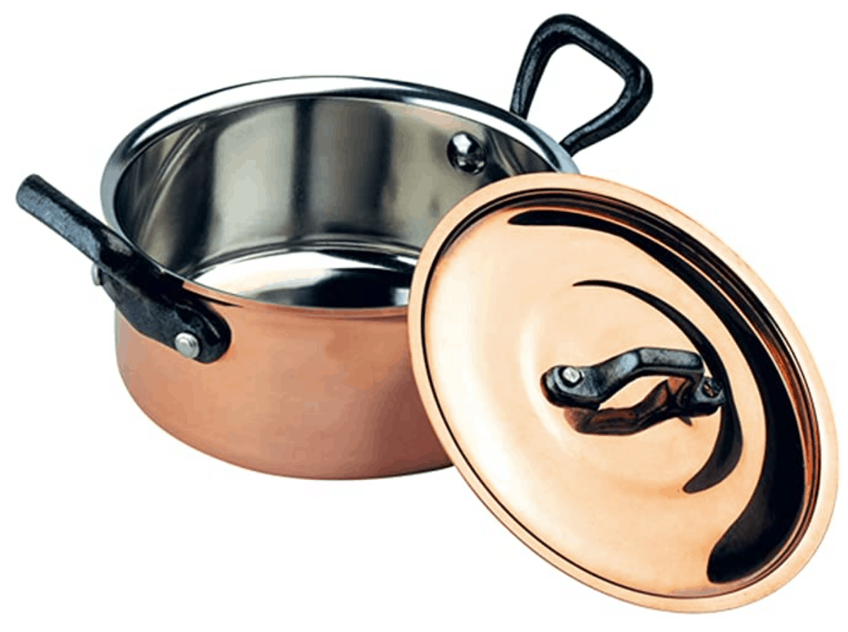 Utensilios de cocina Baumalu Mini olla de cobre estañado