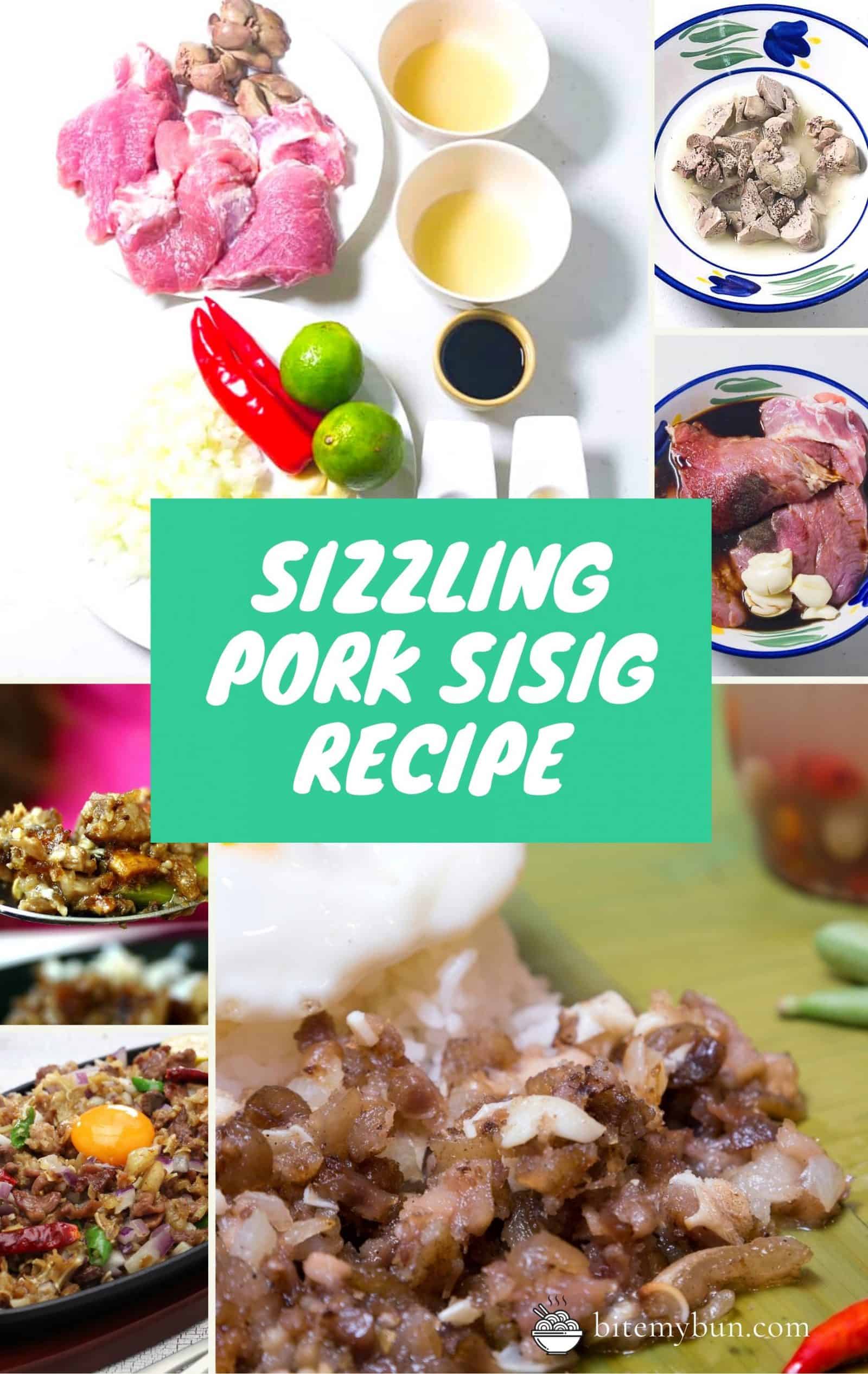 Sizzling pork sisig with chicken liver recipe