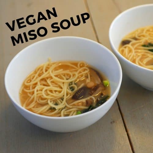 Sopa de miso vegana