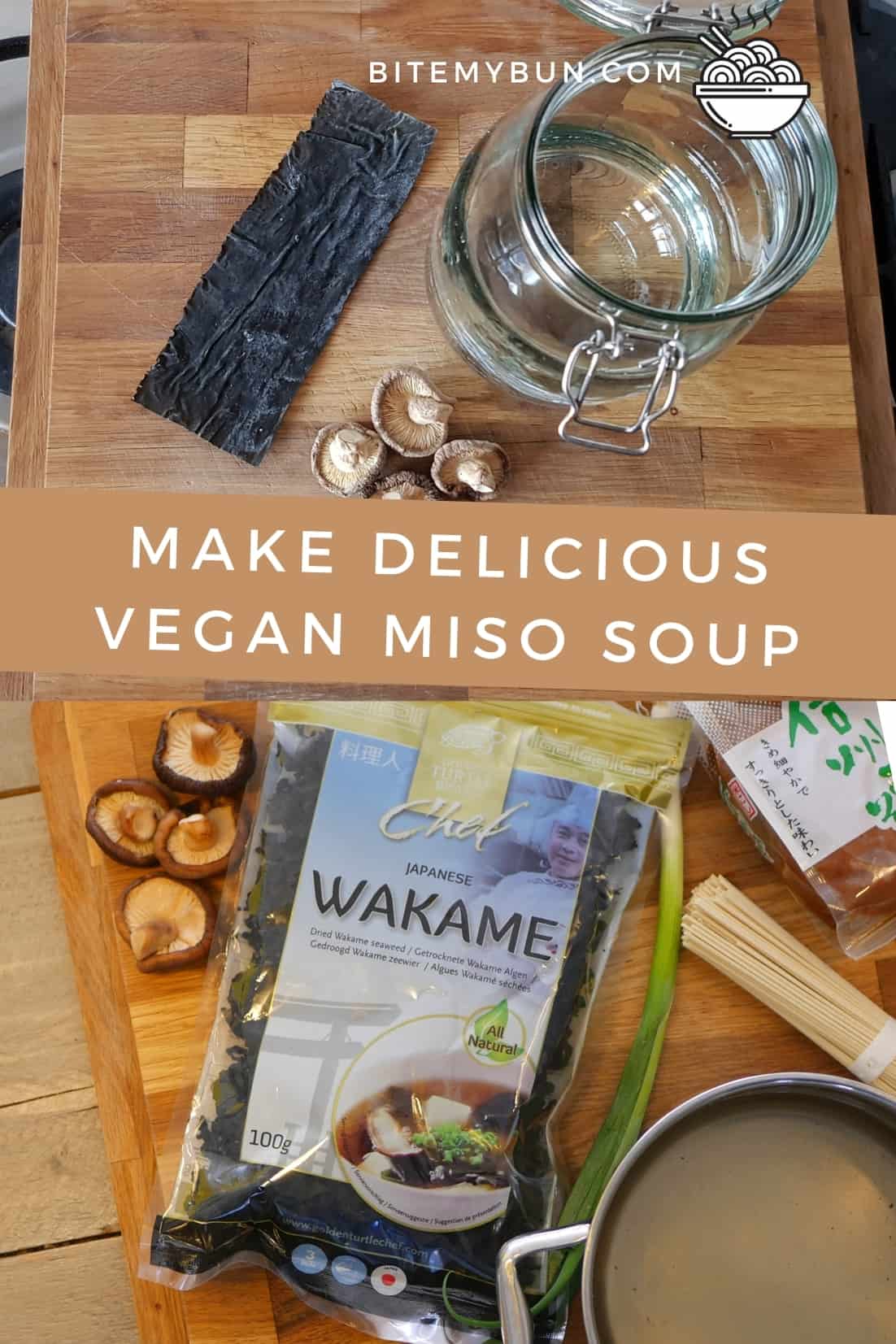 buat sup miso Vegan yang sedap
