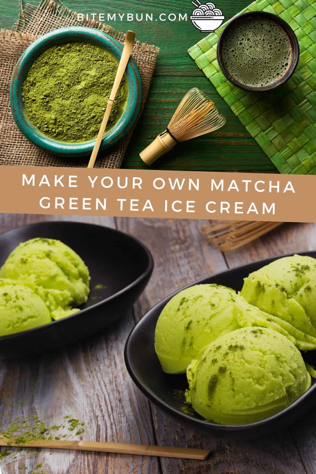 gwnewch eich hufen iâ te gwyrdd matcha eich hun