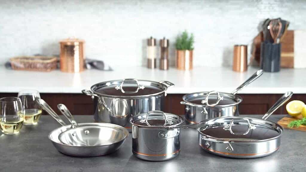 All-Clad 60090 Copper Core 5-Ply Bonded Cookware Set