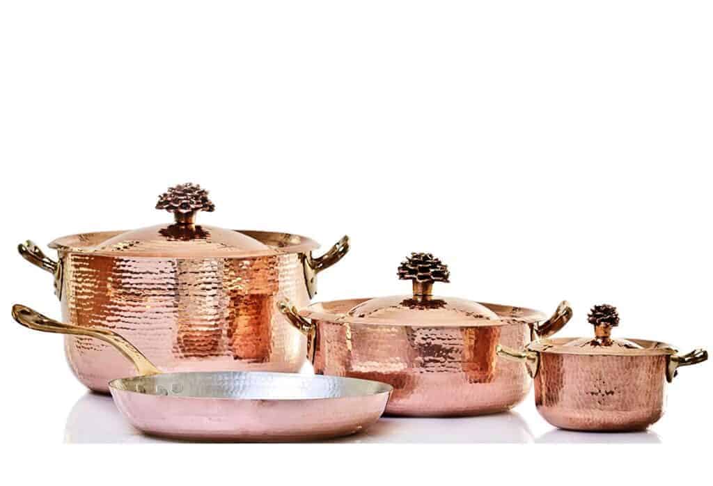 Amoretti Brothers Hammered Copper Set