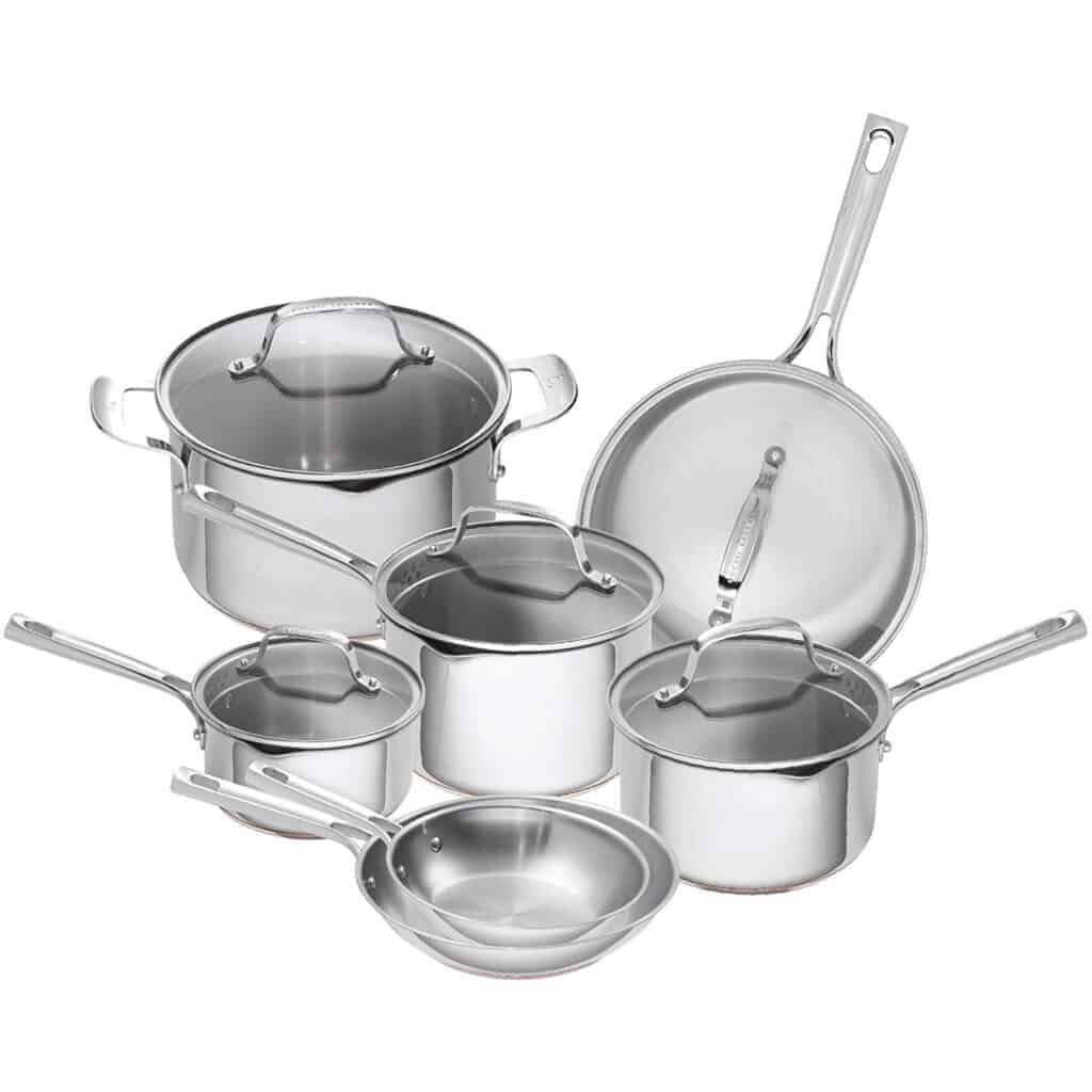 Emeril Lagasse 12 Piece Stainless Steel Copper Core Cookware Set