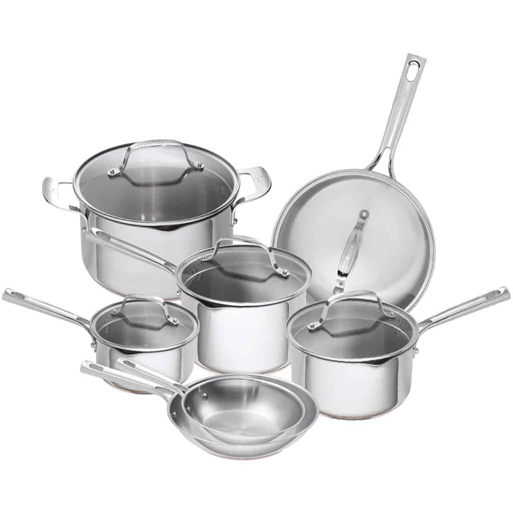 Emeril Lagasse Set de utensilios de cociña de aceiro inoxidable de 12 pezas