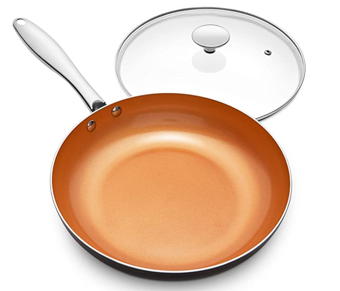 MICHELANGELO 12 Inch Frying Pan with Lid