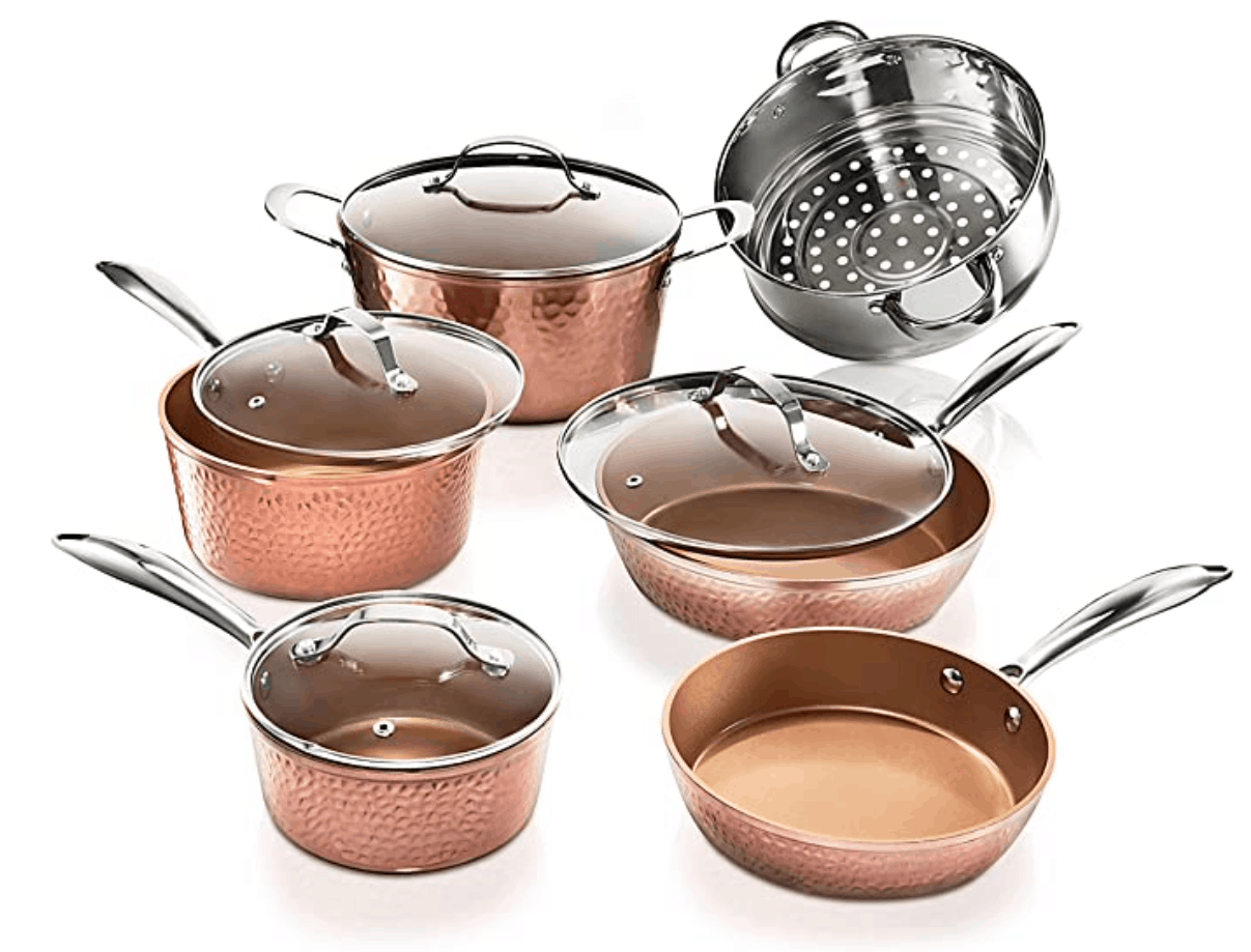 Gotham Steel Hammered Collection Pots e tixolas