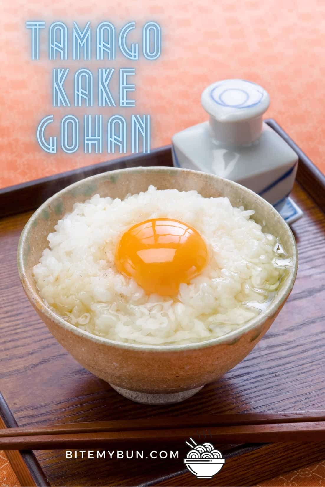 Tamago kake gohan með hráu eggi