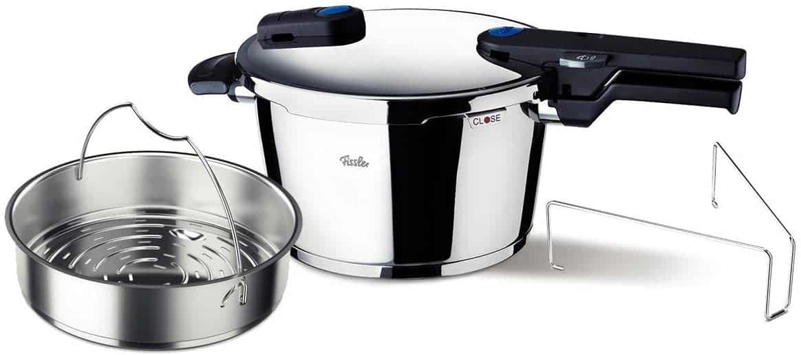 Panela de pressão de aço inoxidável Fissler