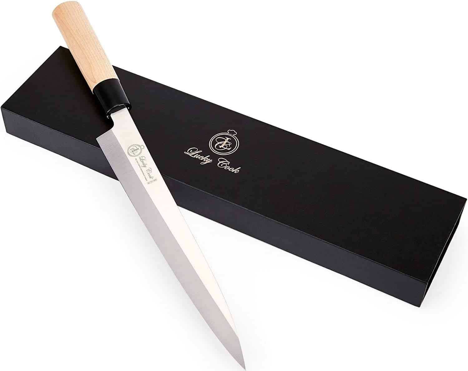 A melhor faca de sushi barata - Lucky Cook Sashimi Sushi Knife de 10 polegadas