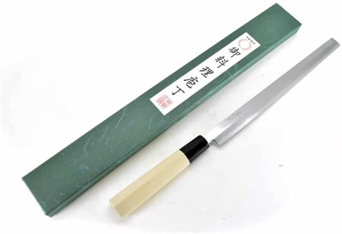 Mejor cuchillo takohiki en general: Yoshihiro Yasuki White Steel