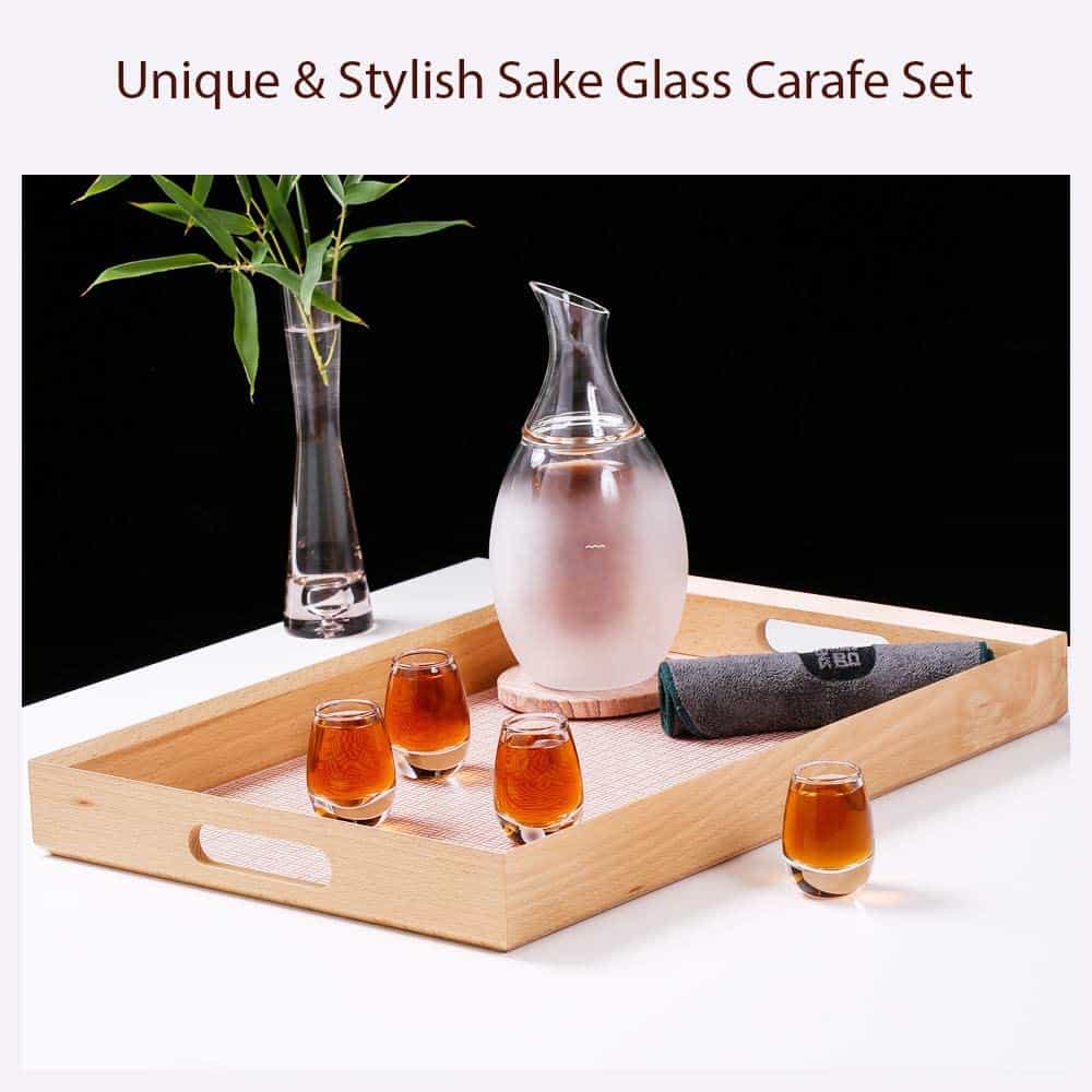 ชุดเครื่องอุ่นสาเกแก้วที่ดีที่สุด: ZENS Sake Set Glasses