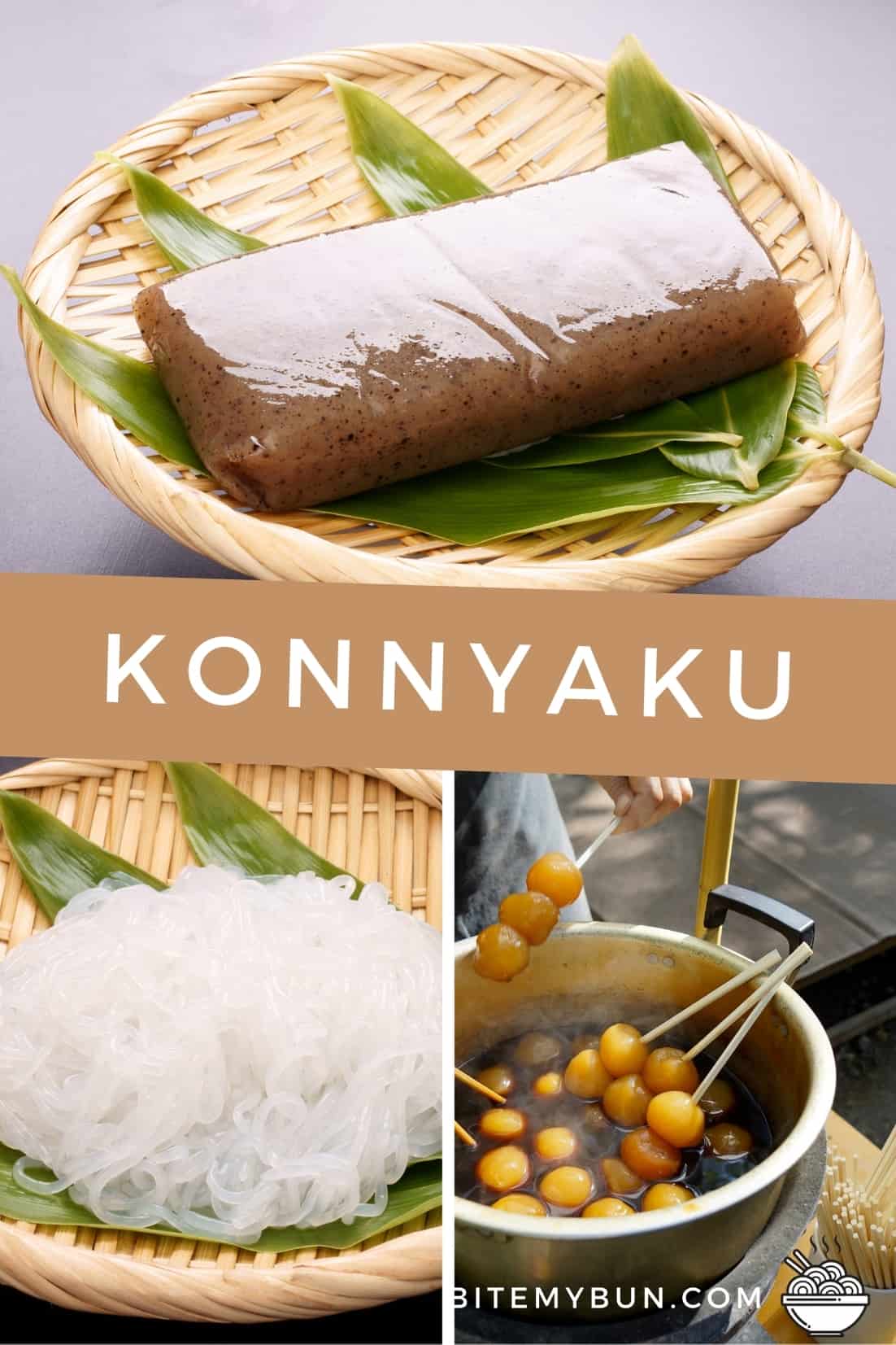 不同类型的Konnyaku