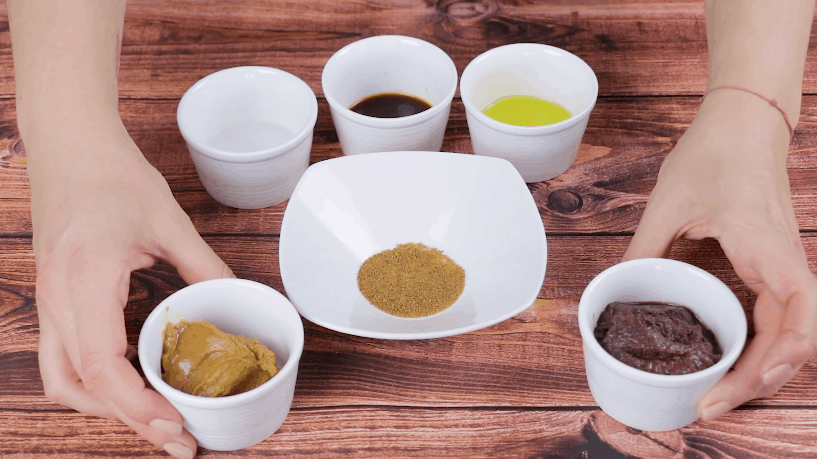 Ingredientes de salmón glaseado con miso
