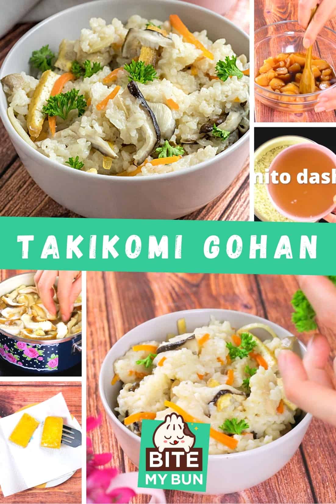 Takikomi gohan fácil de frango