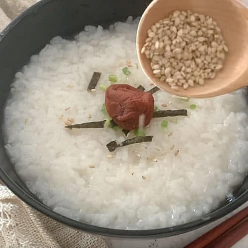 Recette de bouillie de riz japonaise Okayu