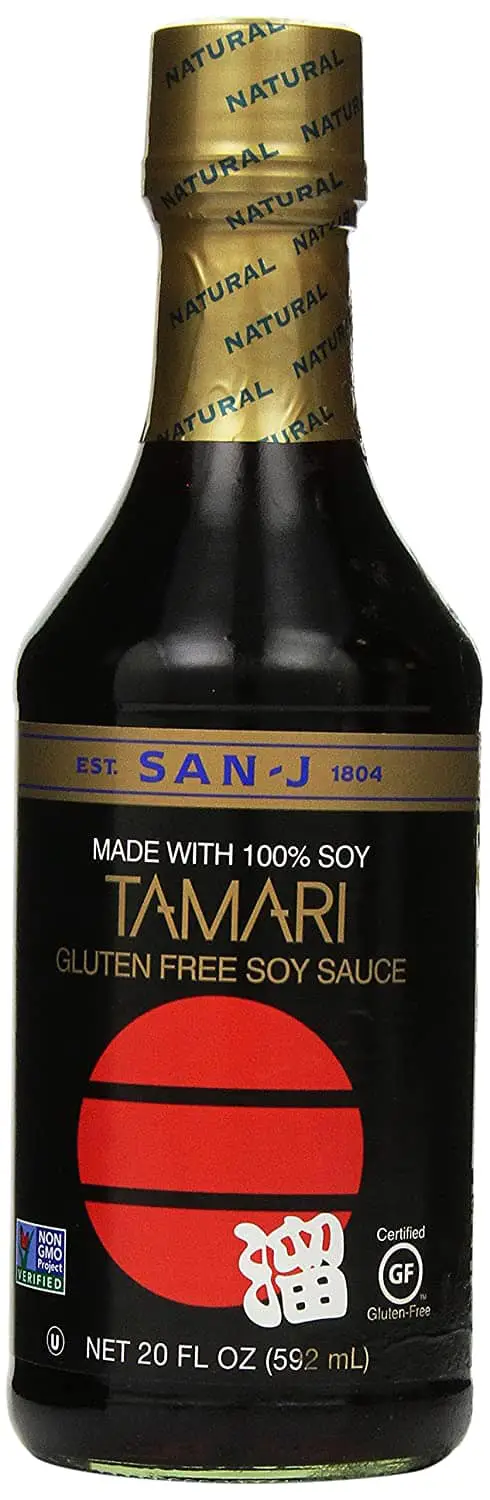 Salsa tamari el sustituto de la salsa de soja sin gluten