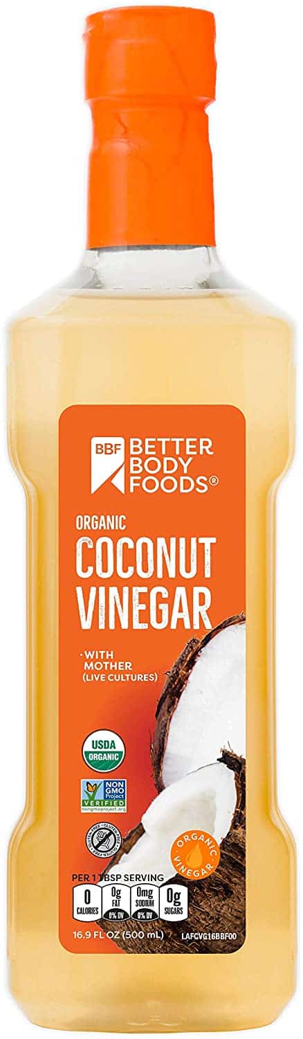Unrefined organic coconut vinegar