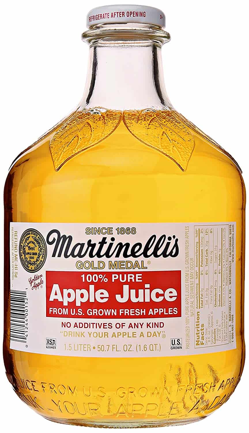 El mejor sustituto de mirin sin alcohol fácil de encontrar: jugo de manzana