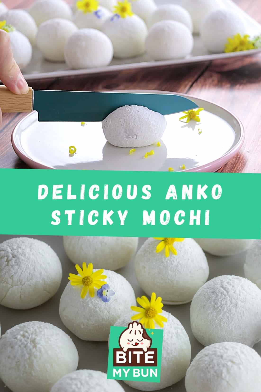 Délicieux mochi collant anko