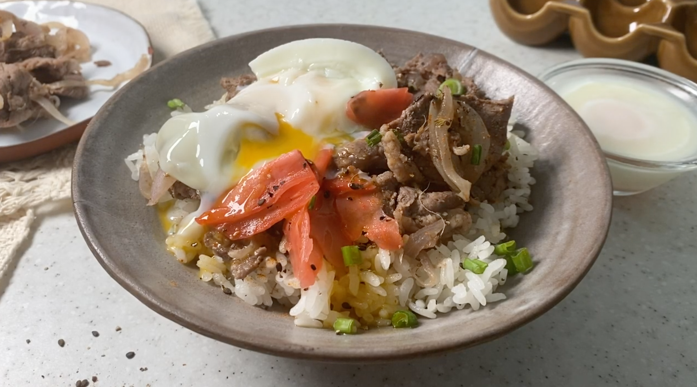 Gyudon fina plado