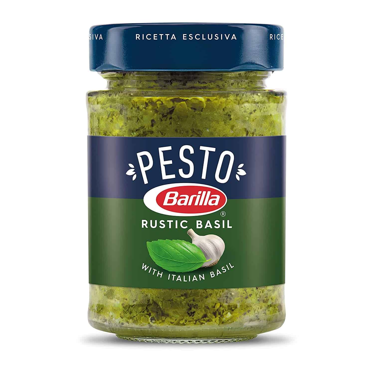 Pesto basil meirgeach sauce Barilla airson rus