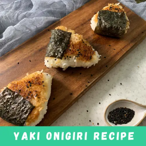 Mae rysáit Yaki onigiri yn ei wneud eich hun gartref