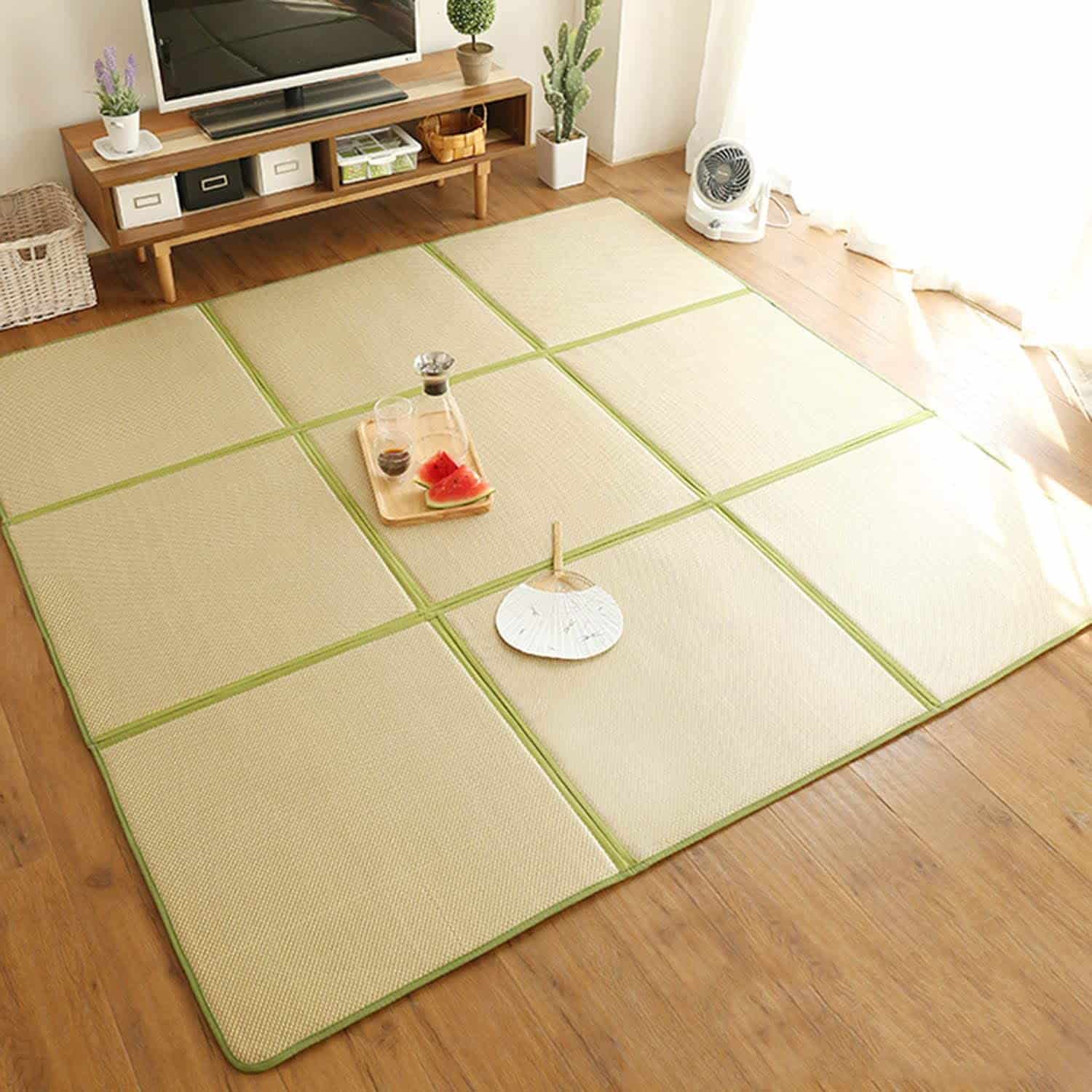 Best budget & best for cutting tatami mat- Lehom Rattan Japanese Floor Mattress
