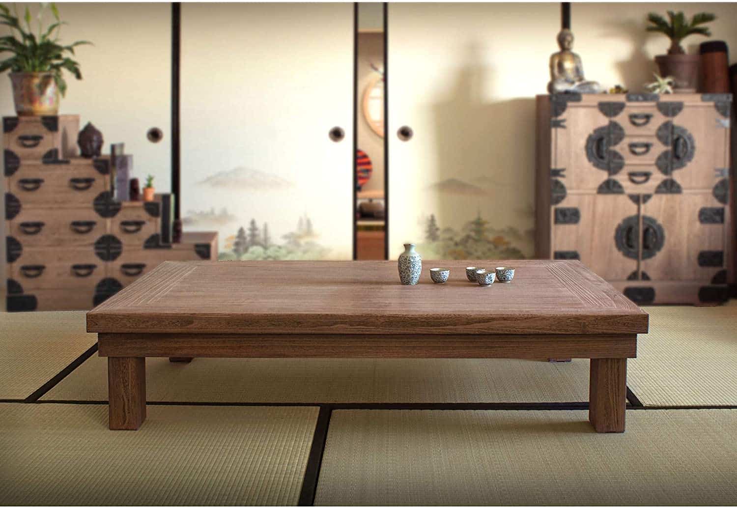 Bästa köp & mest hållbara tatamimatta- Orientaliska möbler Euro King i vardagsrummet
