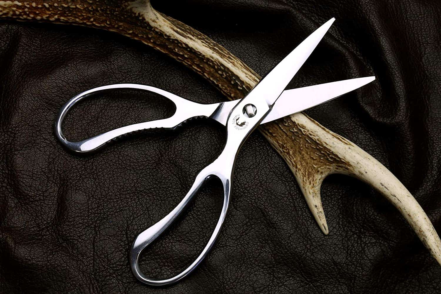 Best kitchen scissors & best for seafood- Yoshihiro All Stainless Steel with background