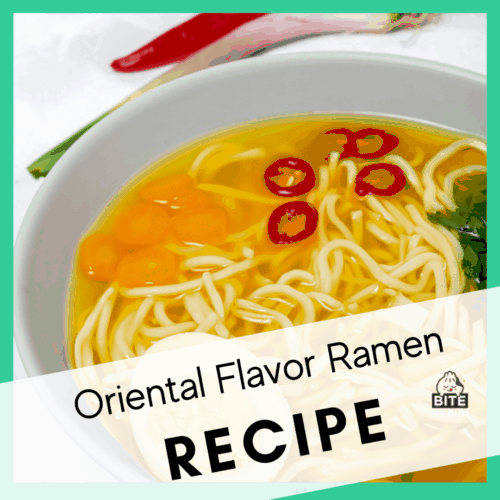 Oriental flavor vegan ramen recipe