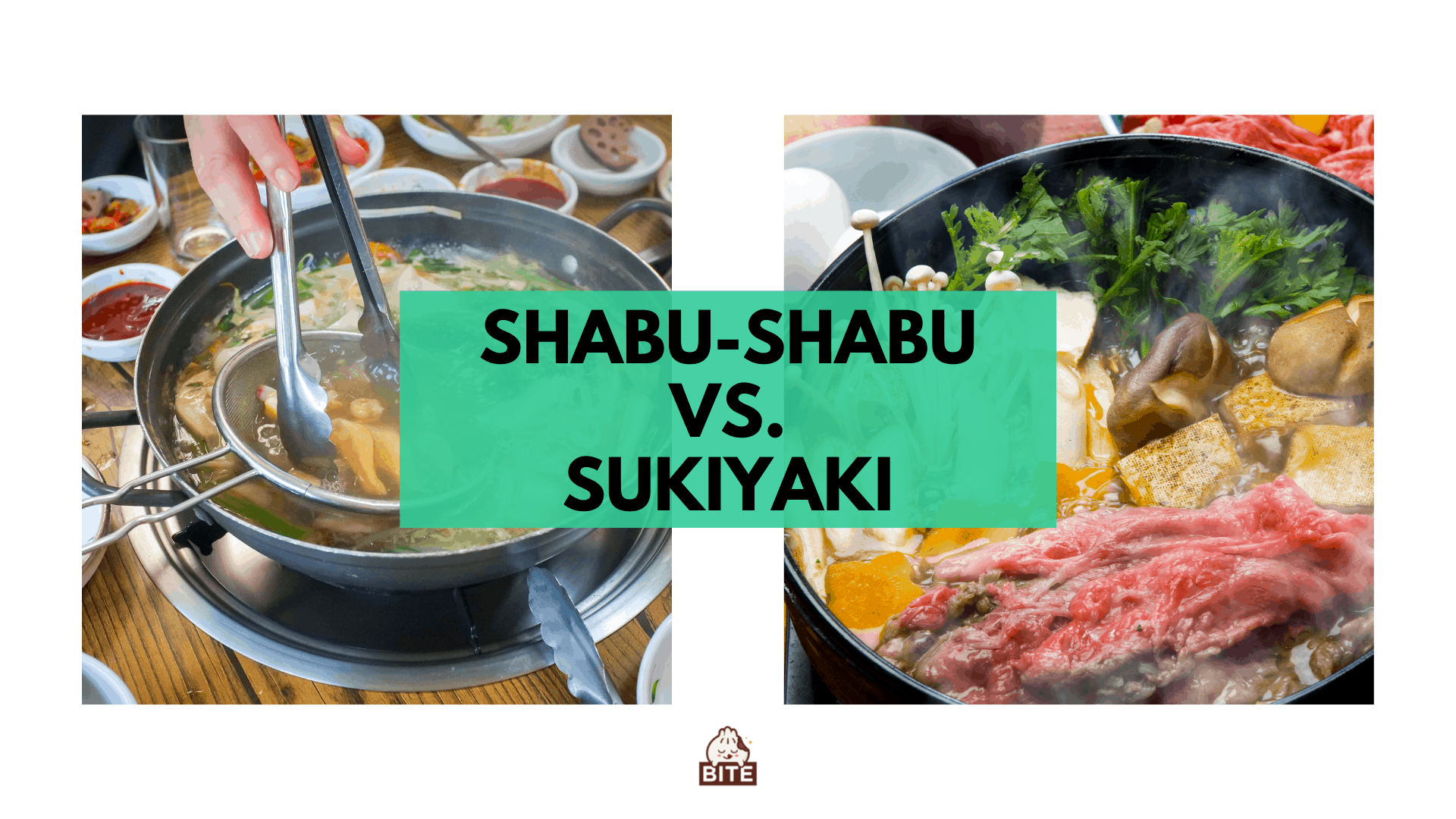 Shabu-shabu contra sukiyaki | Ambos platos calientes pero con un toque diferente.