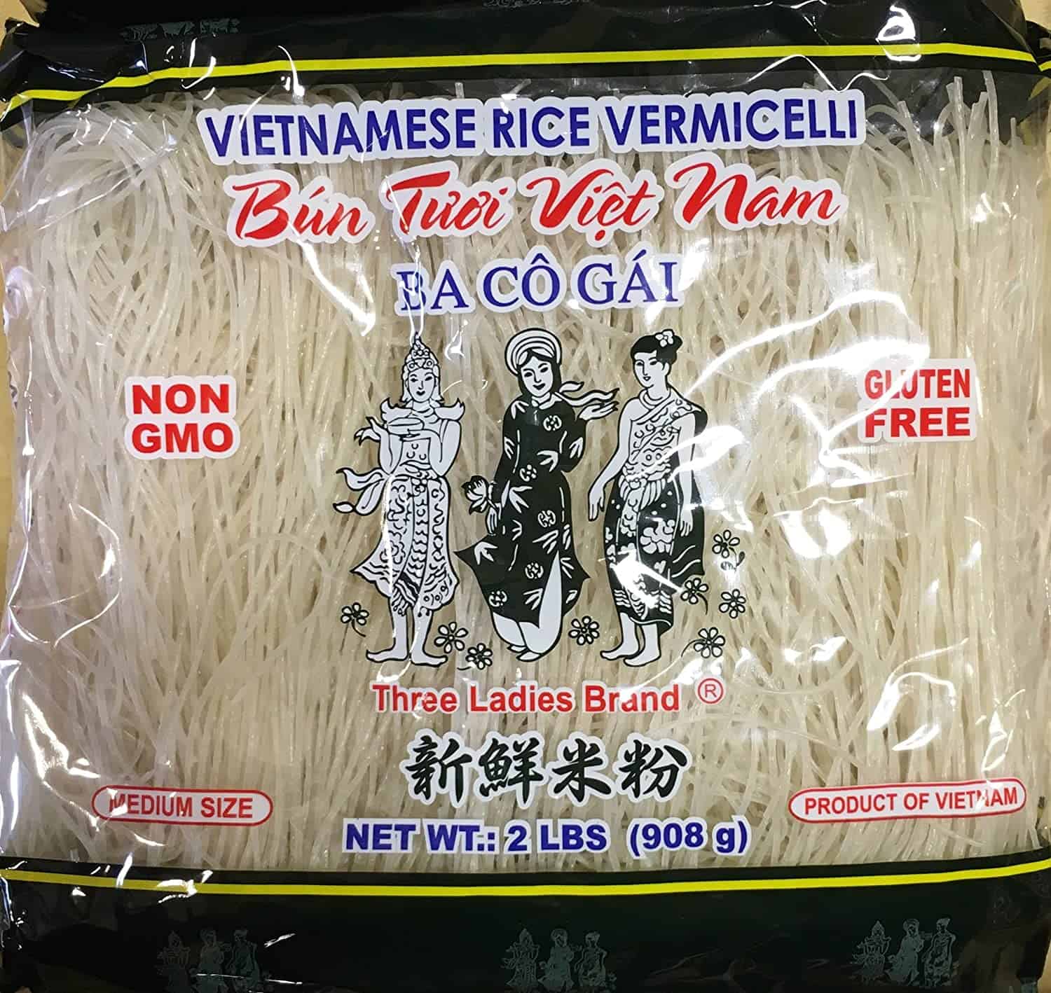 beste vervanger voor ramen-noedels Vietnamese rijststokvermicelli Three Ladies Brand