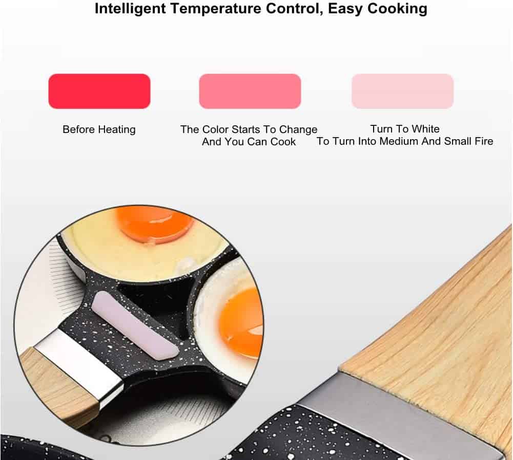 La mejor sartén imagawayaki multiusos sin tapa y la mejor para inducción: explicación de la tira de control de temperatura Thincol Pancake Pan