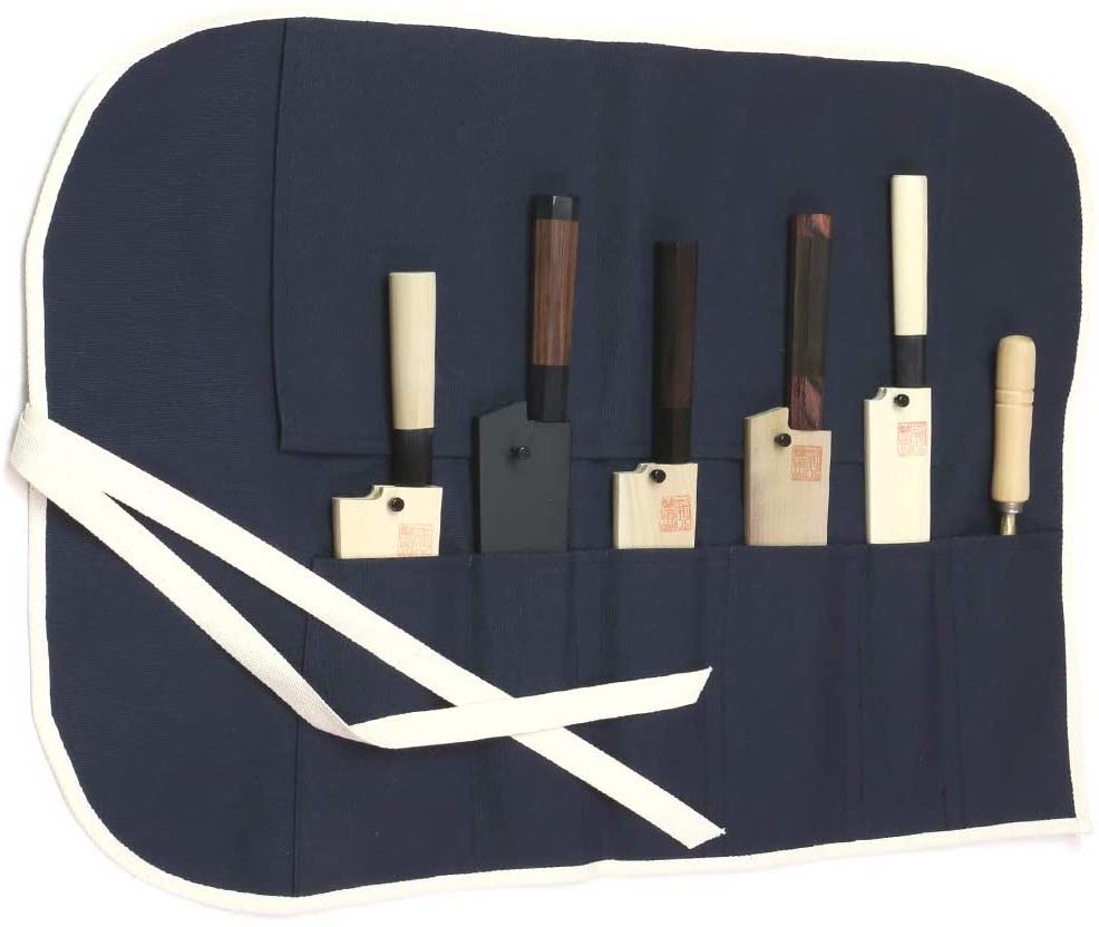 Best overall Japanese knife roll- Yoshihiro Cotton Knife Pouch
