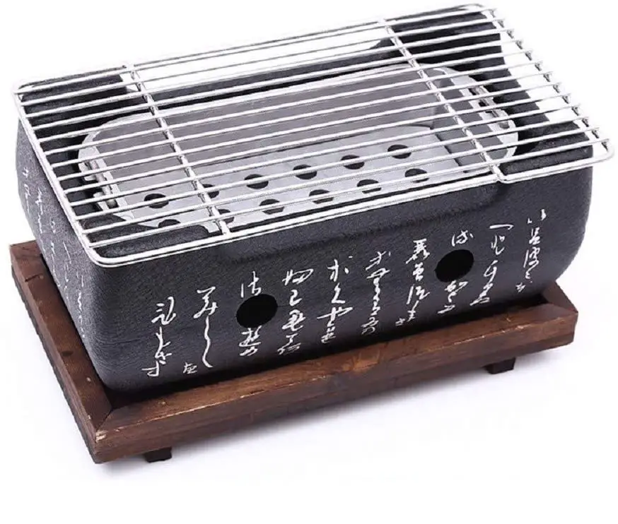 Molemo ka ho fetisisa tabletop yakitori grill- IAXSEE Cast Iron Grill