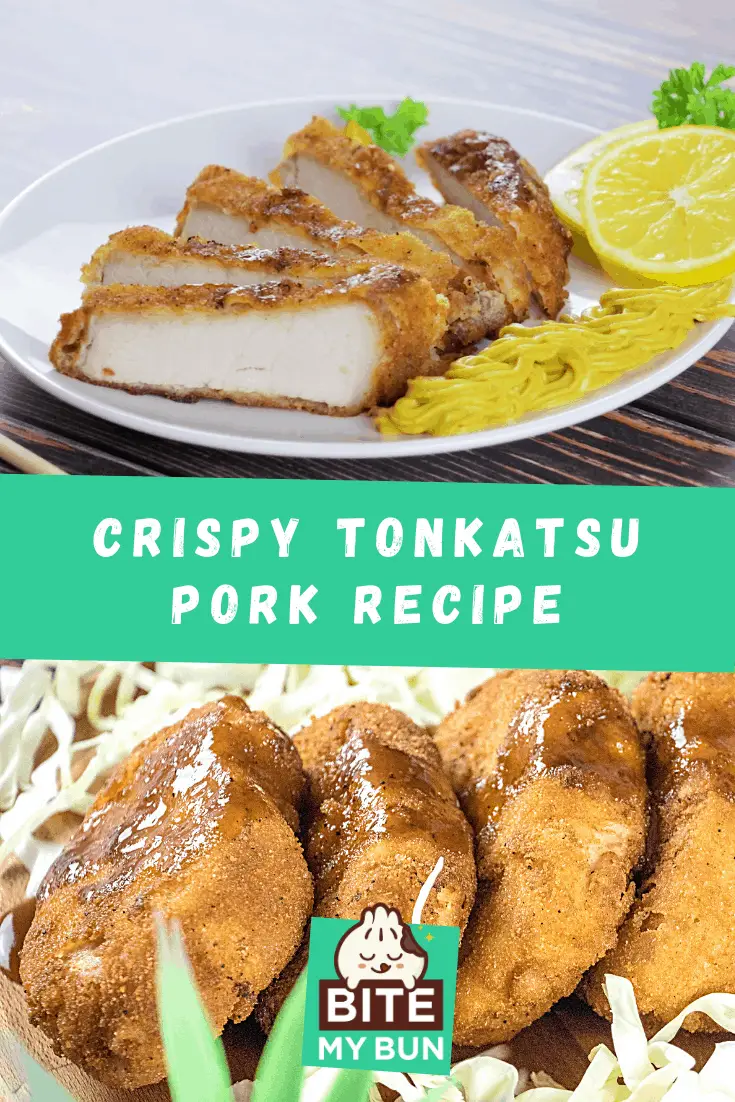 Tarjeta de receta de cerdo tonkatsu