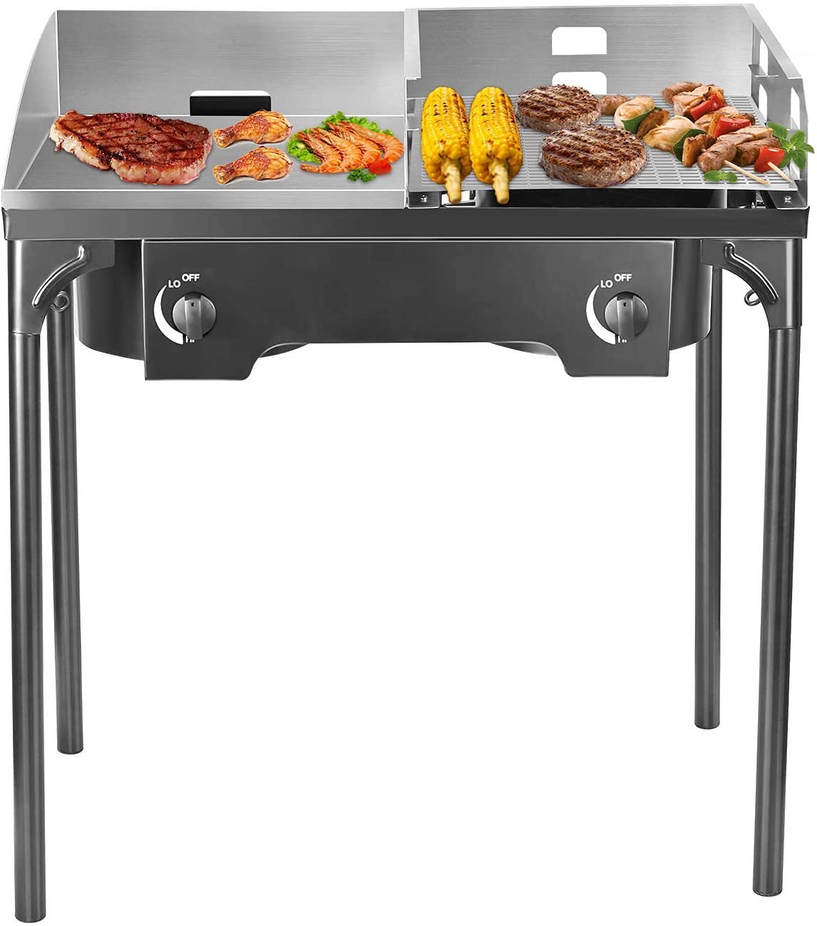 O melhor grelhador a gás económico com grelha - TELAM Gas Flat Top Grill