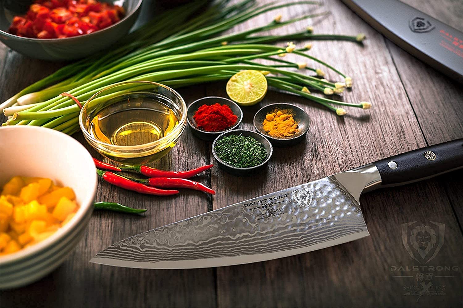 Melhor faca Gyuto (chef) canhota - DALSTRONG 8 Shogun Série X na cozinha