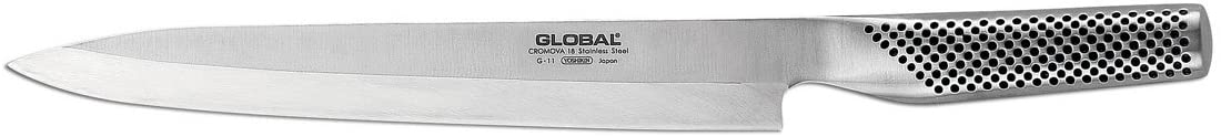 寿司と刺身に最適な左利き用柳刃包丁-グローバルG-11L10インチ柳刺身ナイフ