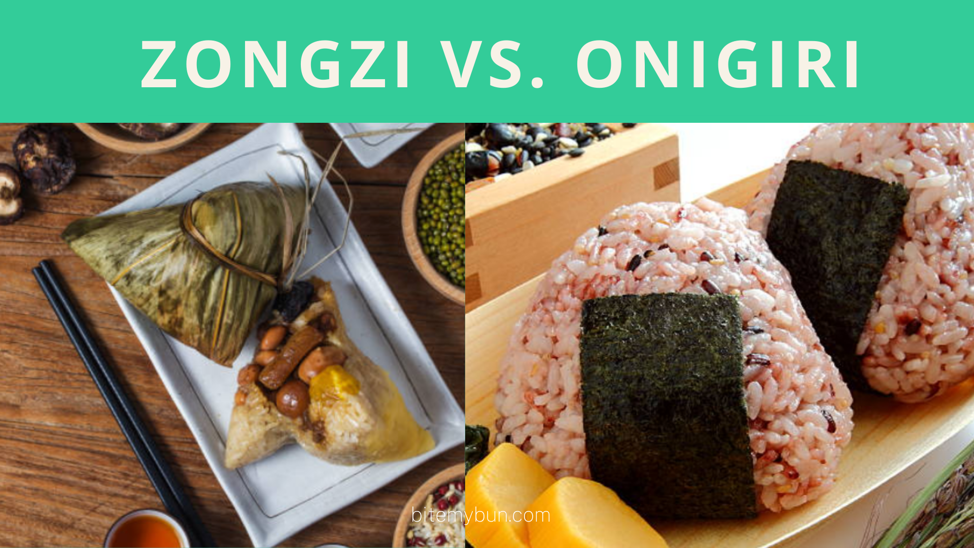 Zongzi vs onigiri | Dyma sut i ddweud wrthyn nhw ar wahân