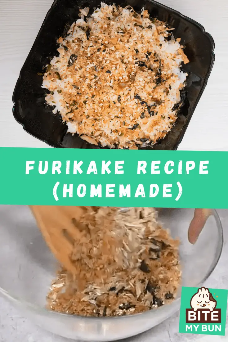 Hoe maak je thuis je eigen furikake garnalen & bonito smaak recept pin 2