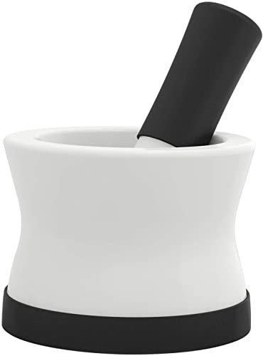 EZ-Grip Silicone & Porcelain Mortar and Pestle – Best Quality and Comfort