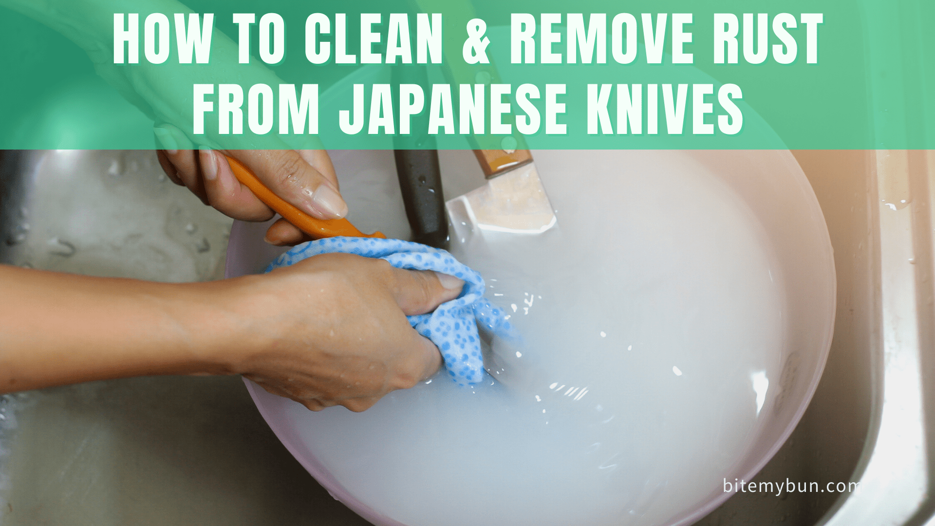 How to clean & remove rust from Japanese knives [simple tricks]