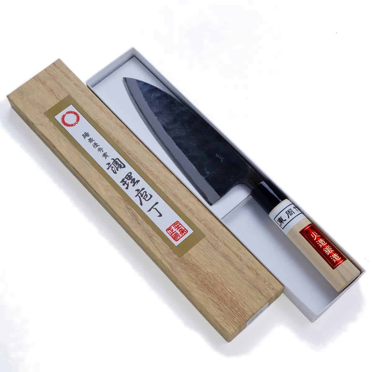 Mejor cuchillo de deba en general: AZUMASYUSAKU Aogami Steel
