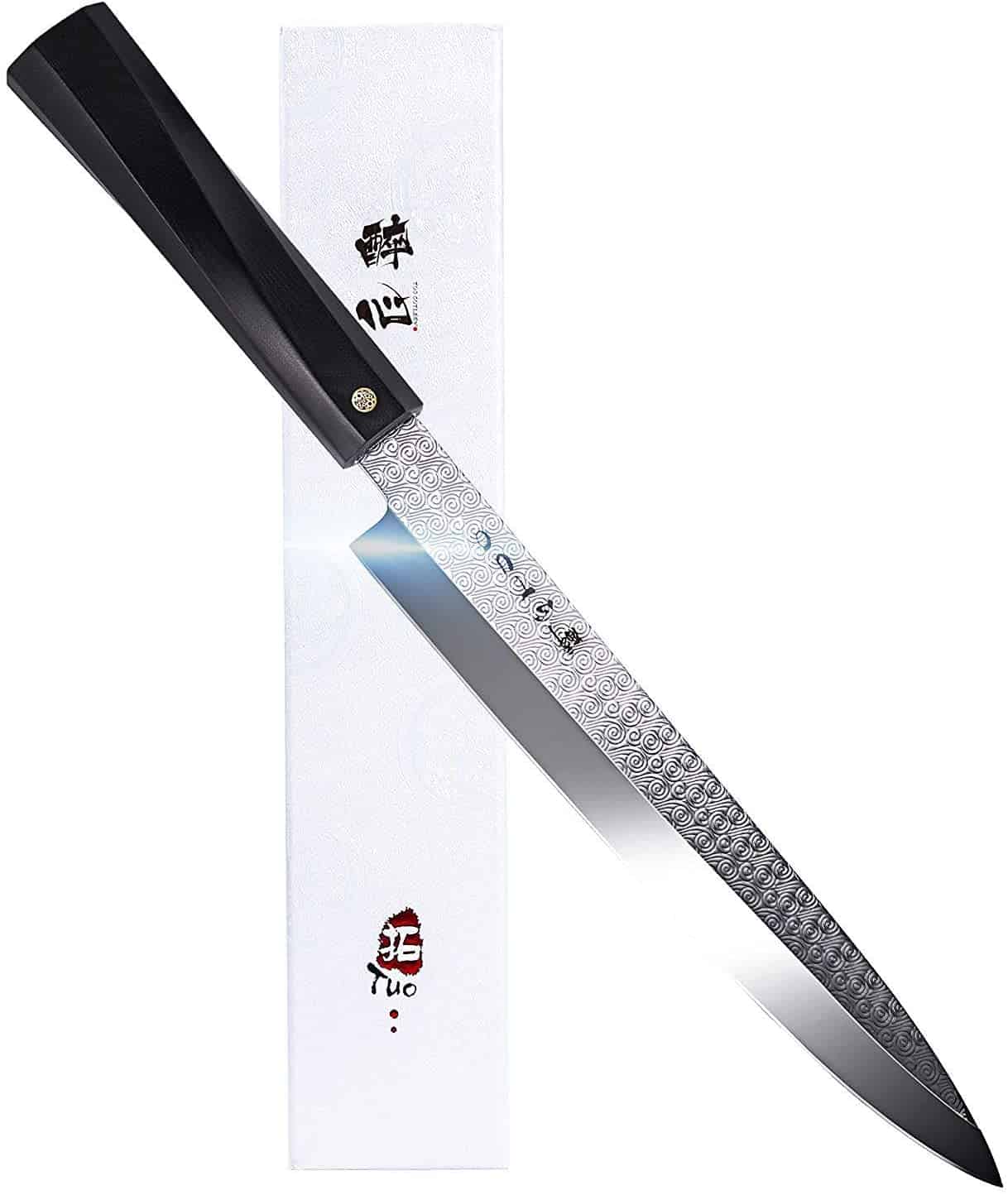 بهترين AUS 10 جاپاني اسٽيل مڇي چاقو- TUO Sashimi Sushi Yanagiba Knife