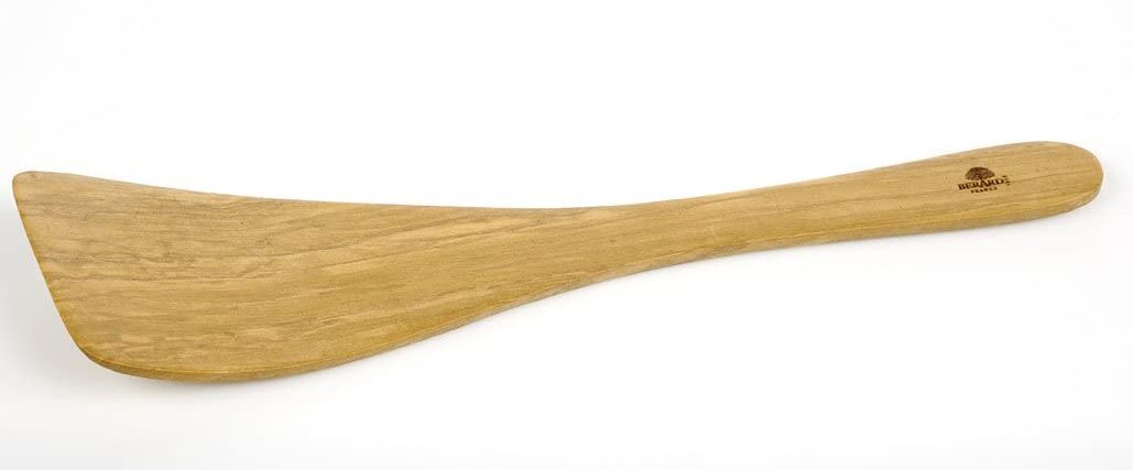 Блин үчүн эң мыкты жыгач шпатель: Берард Оливка-Wood Handcrafted Curved Spatula