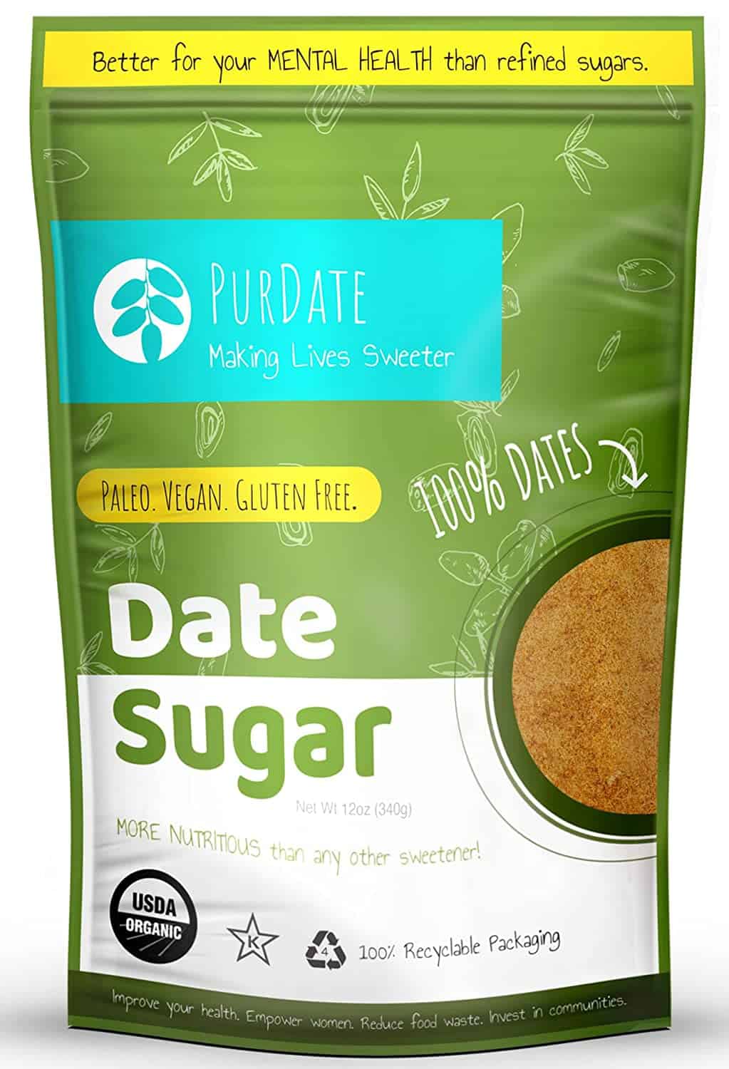 Sustituto del azúcar de coco azúcar de dátiles